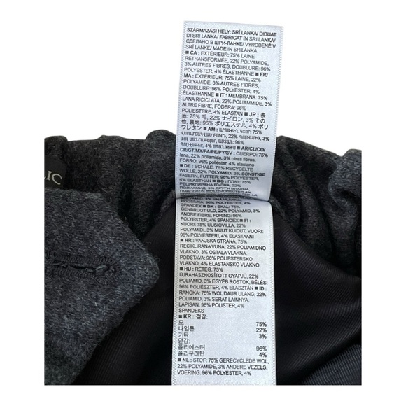 Banana Republic High Rise Tapered Italian Wool blend Size 8 Career Grey - Picture 8 of 13